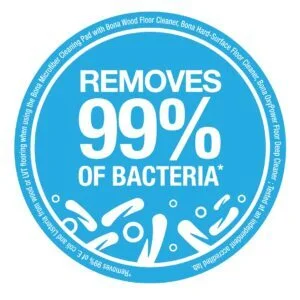 Bona 99% removal of Bacteria logo.