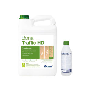 Bona Traffic HD Silk Matt Satin – ultra-durable 2K waterborne timber floor finish. Extra matt sheen for a natural raw look with maximum scratch resistance.