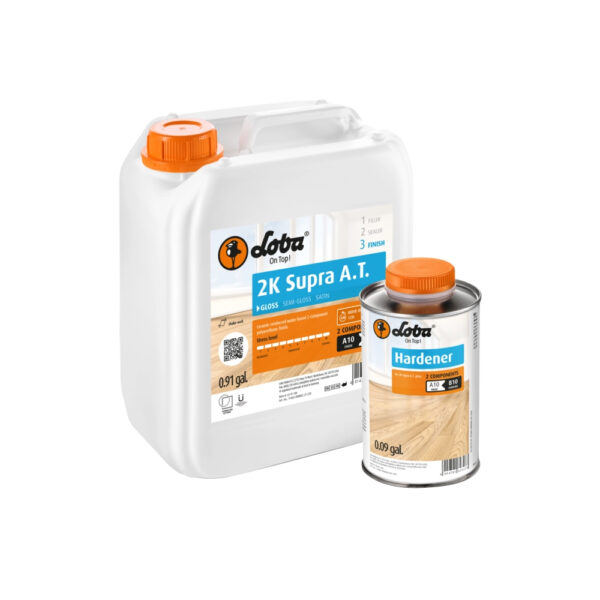 Loba 2K Supra A.T timber coating with hardener