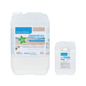 Berger-Seidle AquaSeal GreenStar – eco-friendly 2K waterborne polyurethane timber floor finish for durable, scratch-resistant protection.