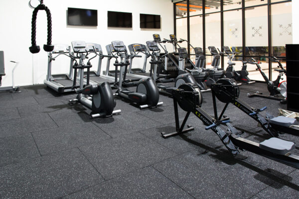 Impact Floor tiles for floor sound proofing in Commercial Gyms and Fitness Centres