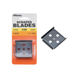 Allway 22B 4-edge 38mm (1-1/2 inch) replacement scraper blades, 2-pack, compatible with FE2 scraper – made in USA
