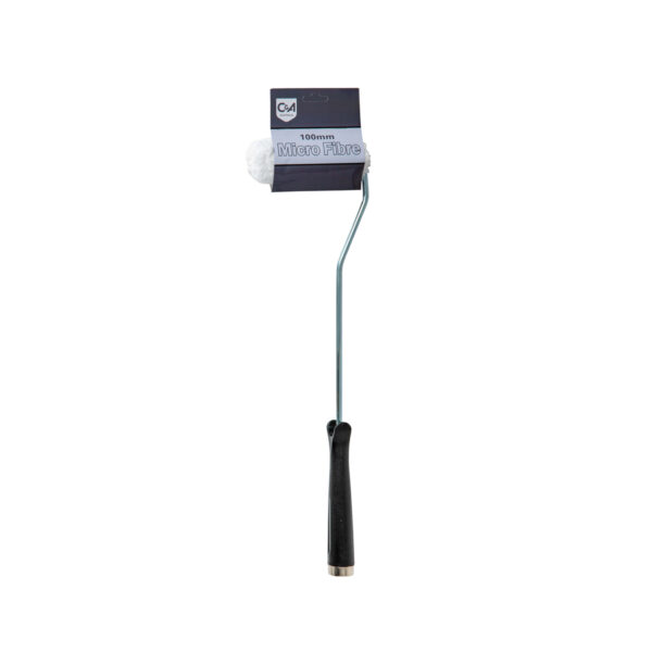 C & A Brushware Microfibre Mini Painting Roller Long Handle Only 100mm