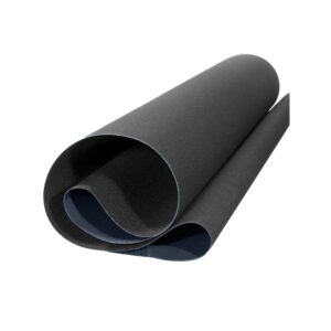 Hermes BS118 Abrasive Roll – silicon carbide sanding roll, black paper back, for wood, lacquer, parquet, and stone.
