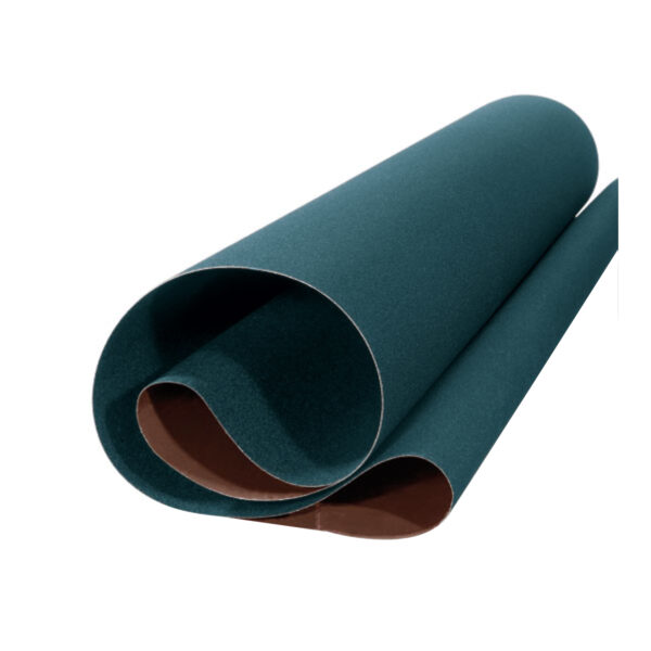 Hermes RB484Z Zirconia Alumina Sandpaper Roll 200mm x 25m – heavy-duty blue abrasive cloth for steel, stainless, metals, and wood panels.