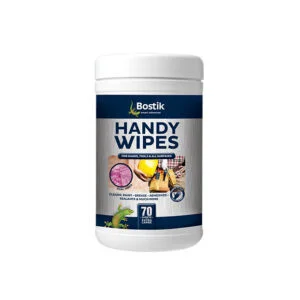 Bostik Handy Wipes 70 Pack with Scrub Side – heavy-duty cleaning wipes for trades and workshops