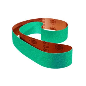 Hermes CERAMIT CR 456 Z Ceramic Abrasive Belt – heavy-duty, heat-resistant sanding belt for metal and stainless steel grinding. Delivers fast stock removal, cool running, and long life. Available in grits 36, 50, and 120.