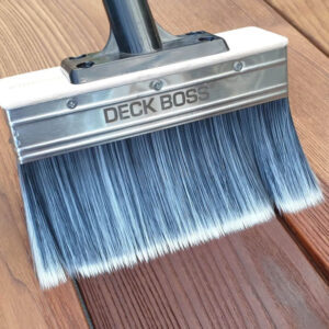 Perdura Deck Boss deck brush – 175mm wide professional brush for fast staining and coating of timber and concrete surfaces.